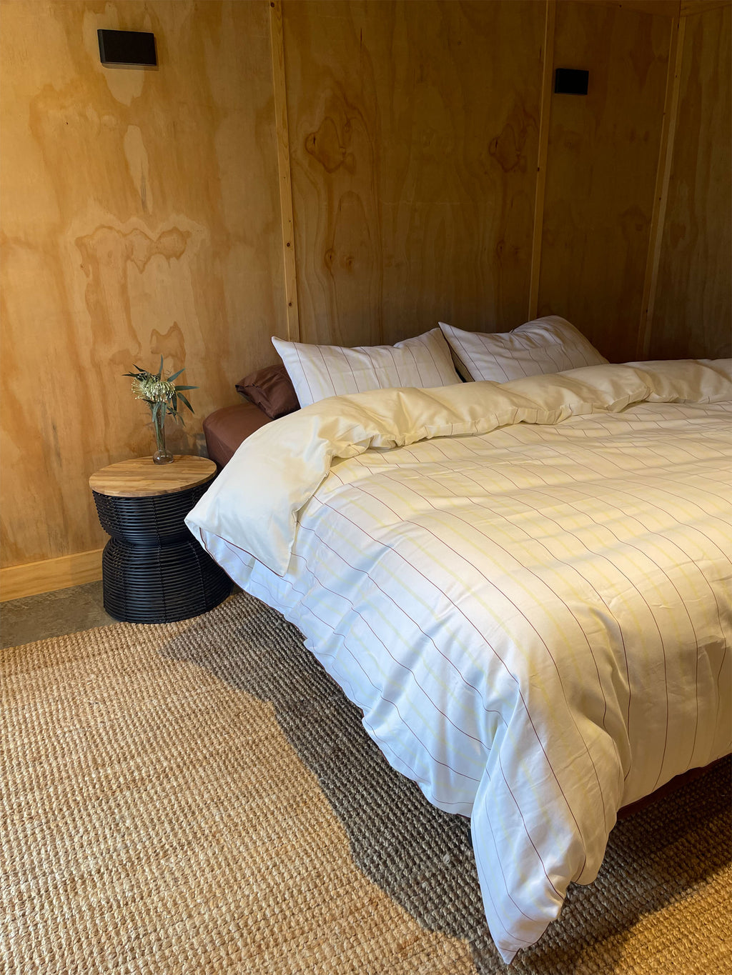 Monday Stripe White Quilt Cover Set
