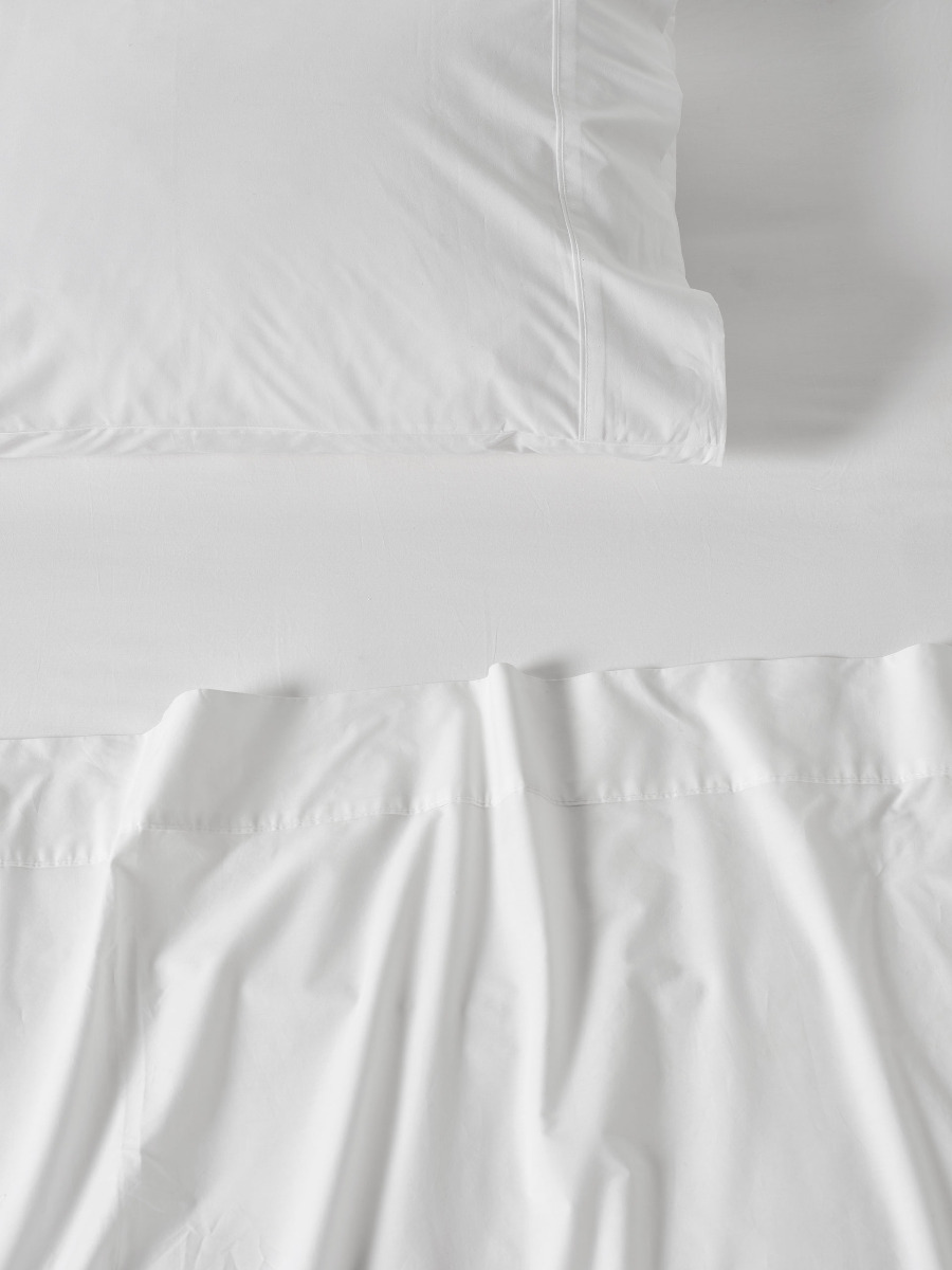 1000TC Cotton Sateen White Sheet Set