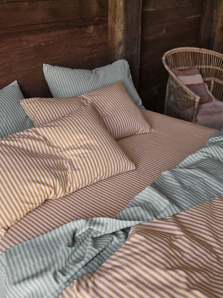 Classic Stripe Eucalyptus Sheet Set