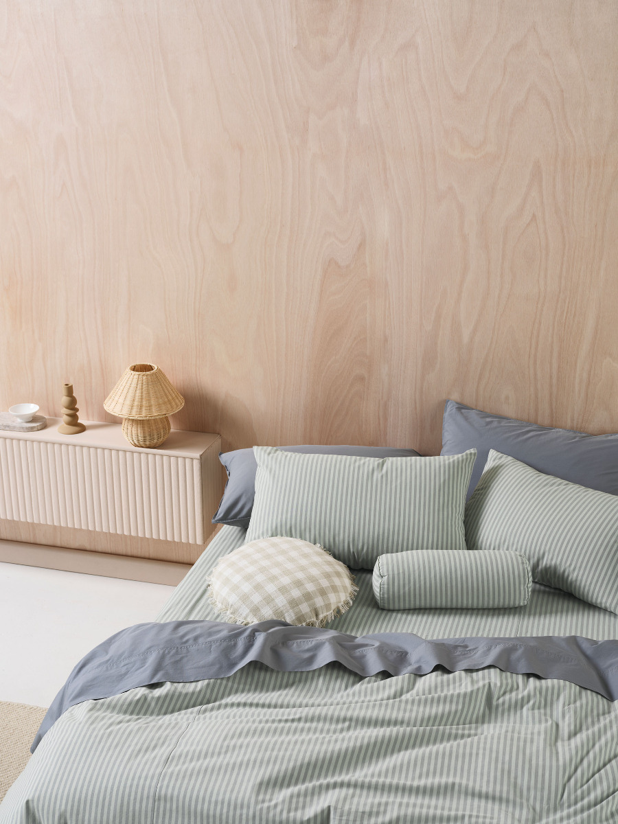 Classic Stripe Eucalyptus Bolster 40x15cm