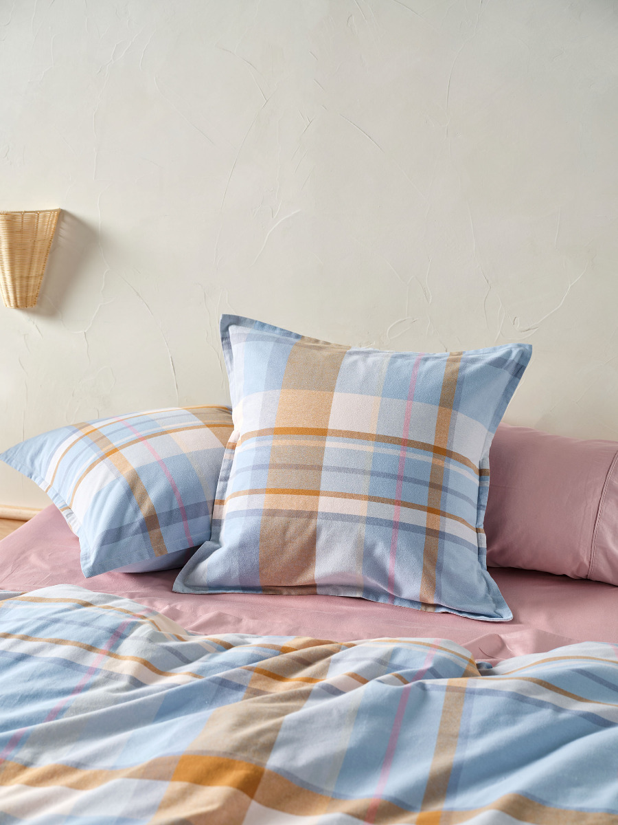 Lennon Blue European Pillowcase