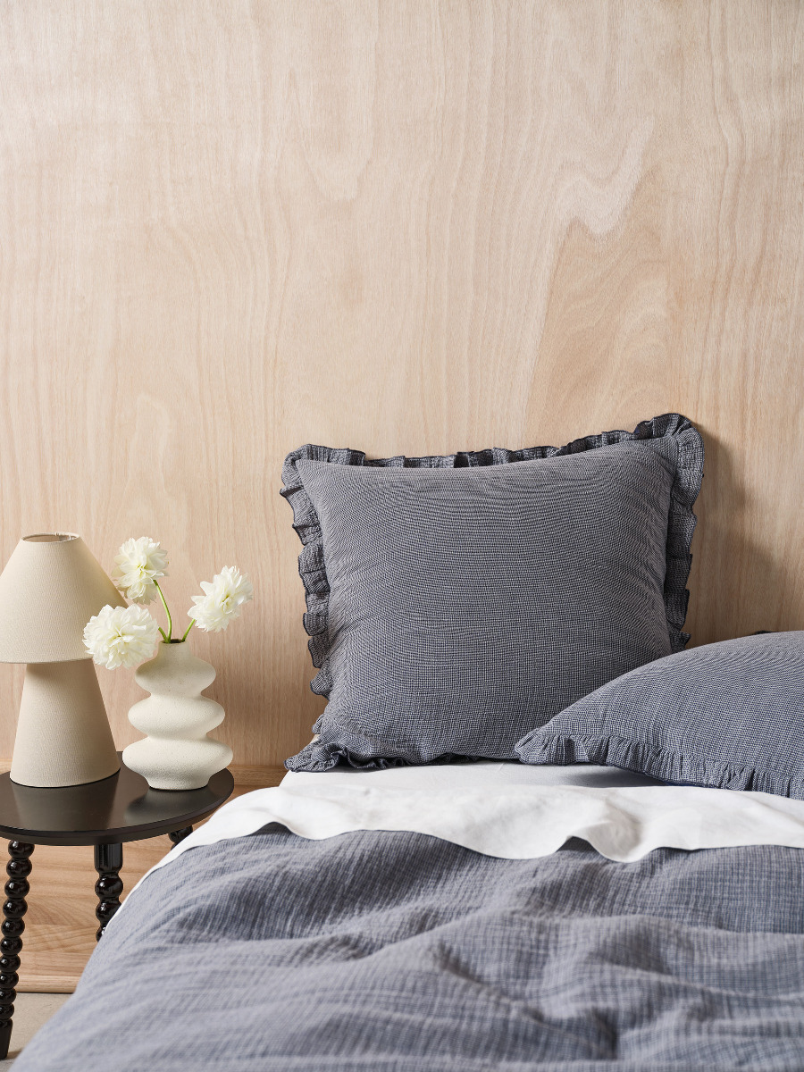 Lucy Navy European Pillowcase