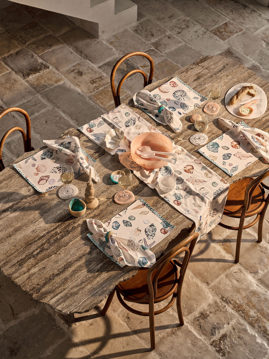 Beach Treasures Round Tablecloth