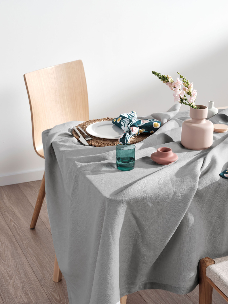 Nimes Ash Square Tablecloth