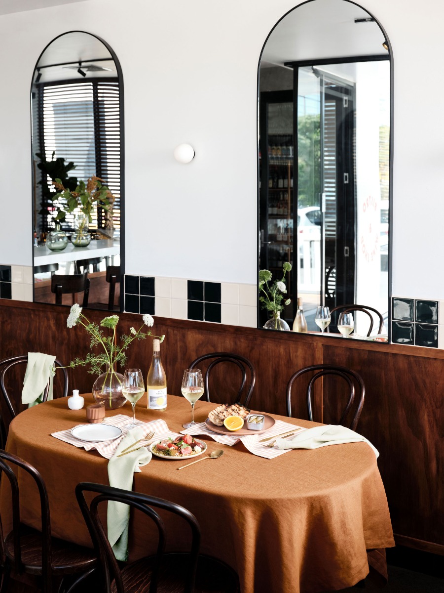 Nimes Cinnamon Tablecloth