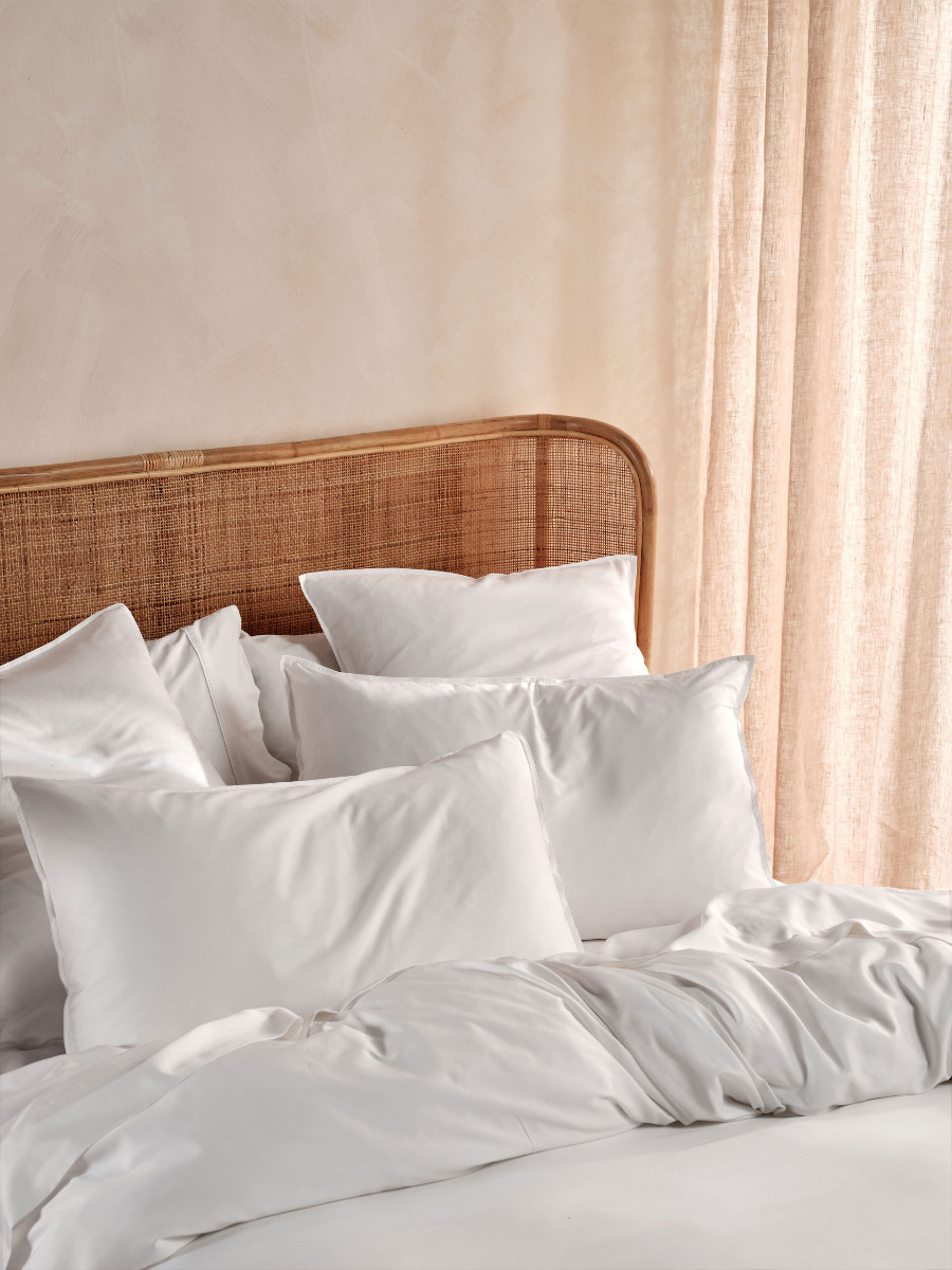Nara White Quilt Cover Set
