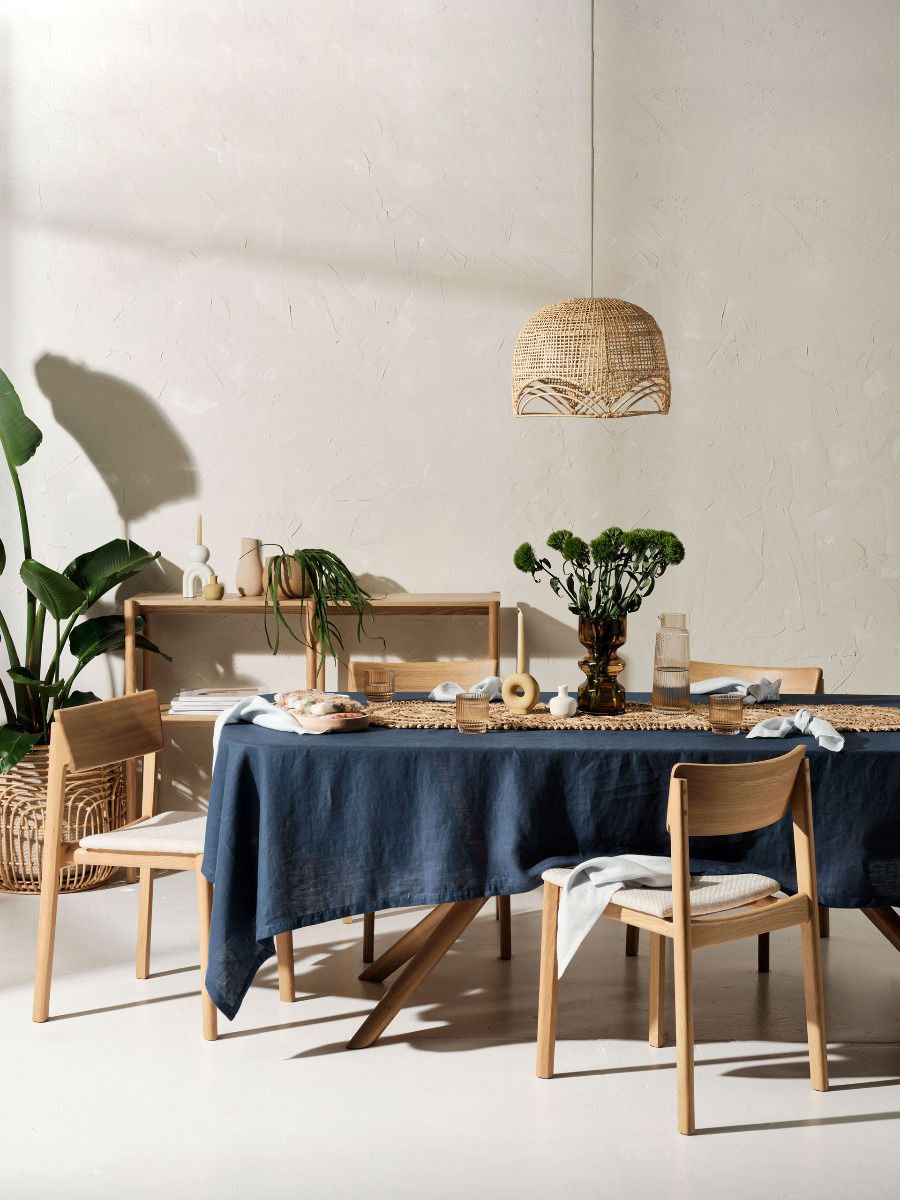 Nimes Navy Tablecloth