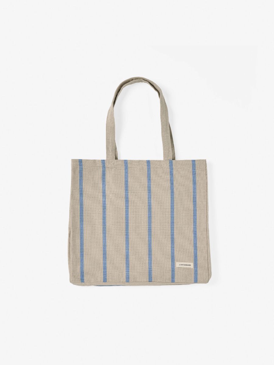 Ravi Stripe Denim Tote Bag