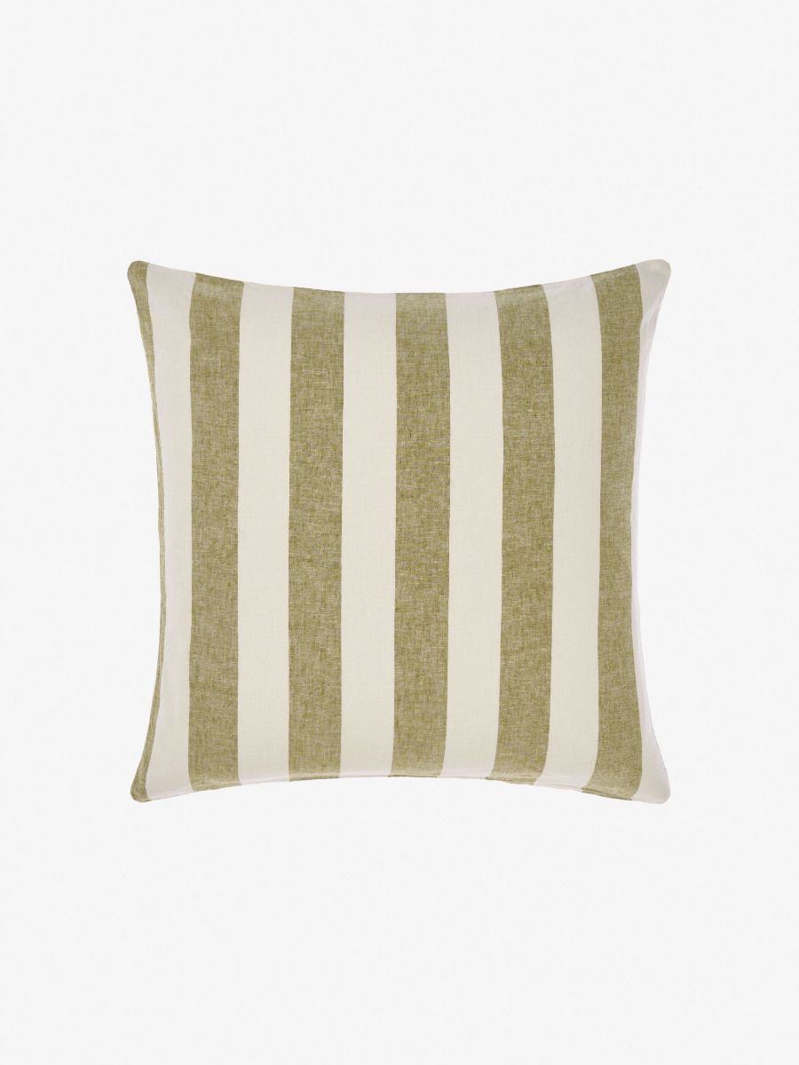 Vintage Stripe Pesto European Pillowcase