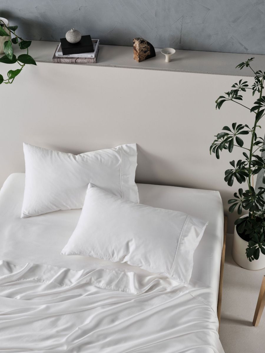Tencel White Sheet Set