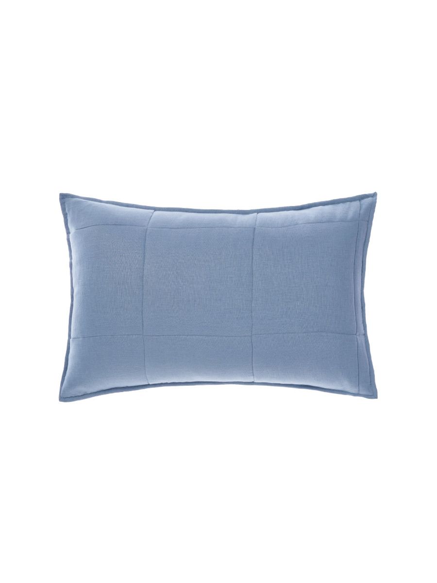 Nimes Nightfall Blue Linen Pillow Sham Set