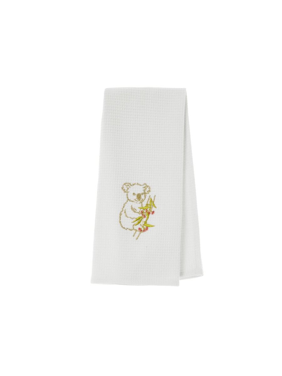 Koala Cheers Embroidered Tea Towel