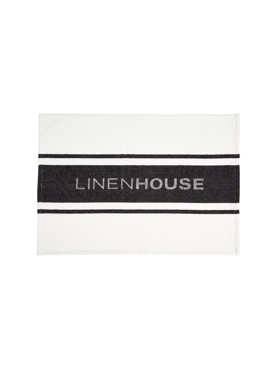 Linen House Black Tea Towel