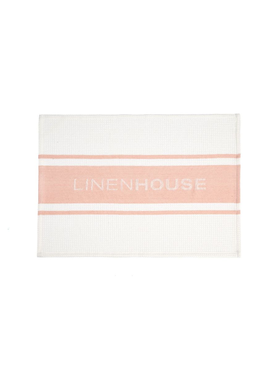 Linen House Pink Tea Towel