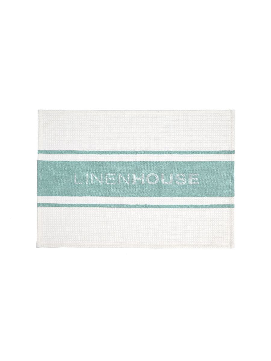 Linen House Sea Foam Tea Towel