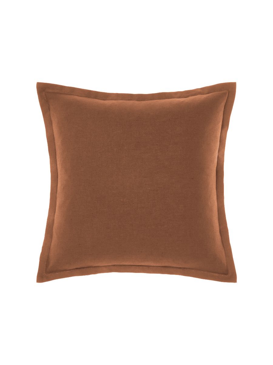 Nimes Cinnamon Linen Tailored Cushion 48x48cm