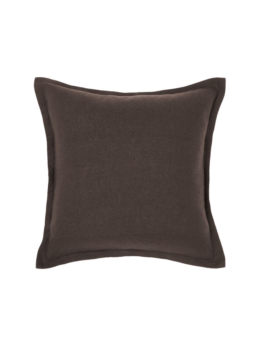 Nimes Espresso Linen Tailored Cushion 48x48cm