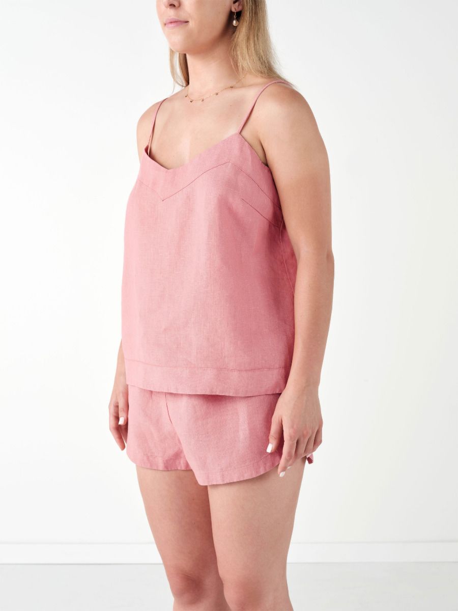 Nimes Rosette Linen Cami