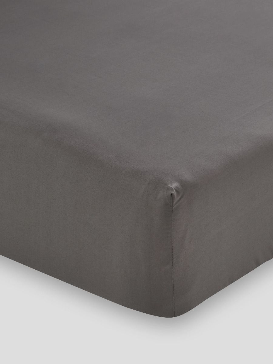 250TC Cotton Percale Fitted Sheet 40cm