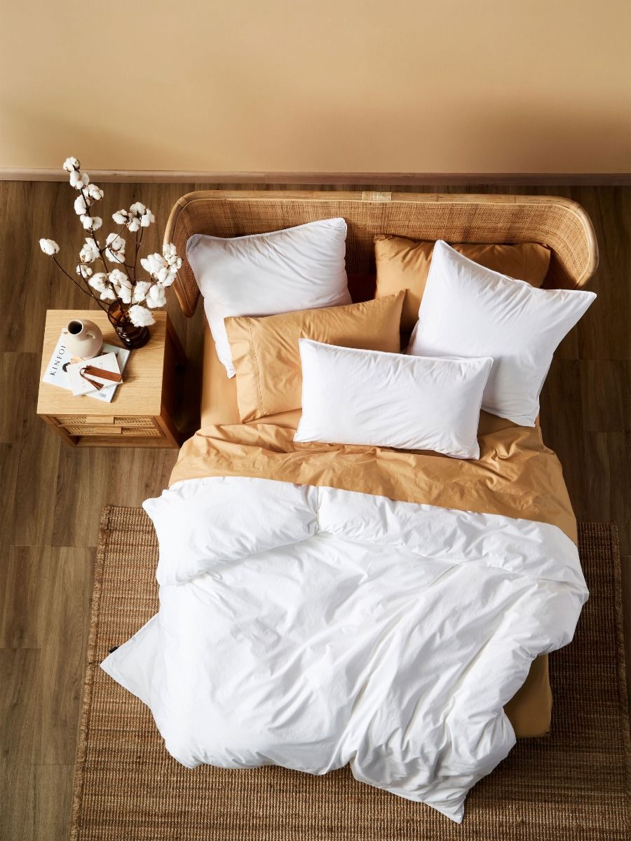 Terra Organic Cotton White Quilt Cover Set
