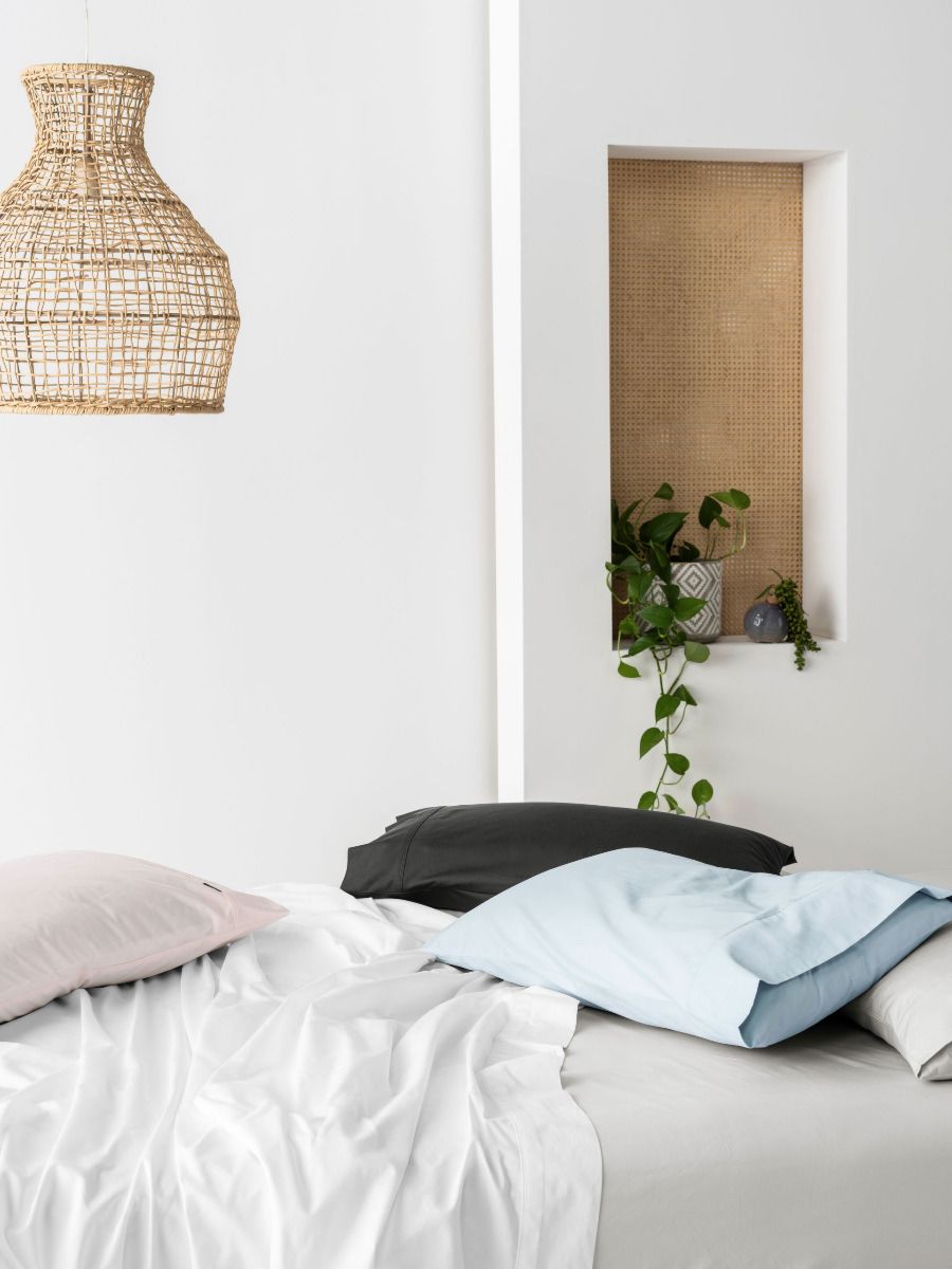 300TC Cotton Percale Fitted Sheet 40cm