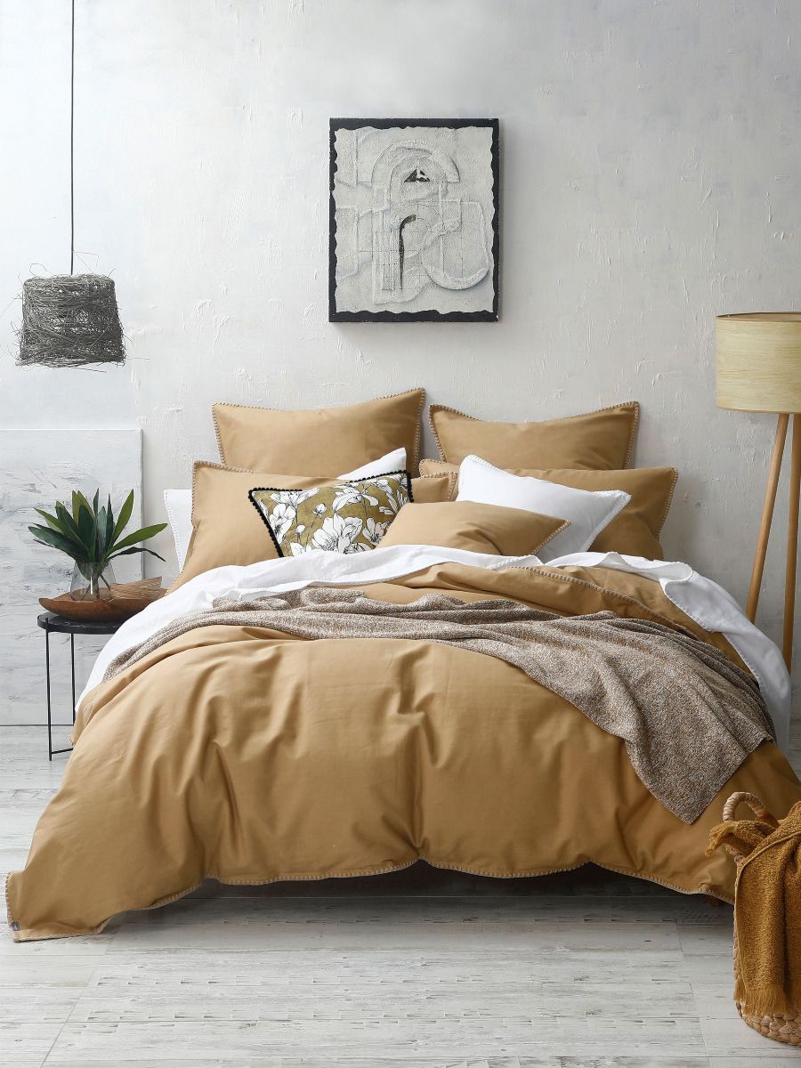 Stitch Ochre Quilt Cover Set
