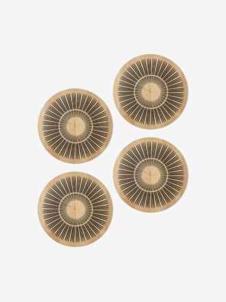 Kimmie Black 4-Piece Placemat Set