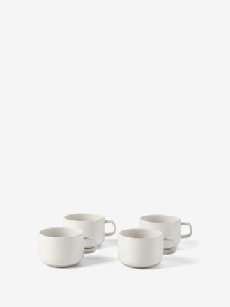 Lucie Cream Speckle 4-Piece Mug Set