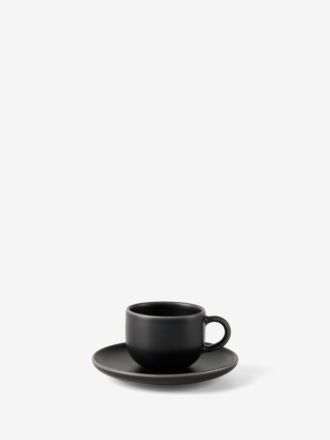Mikkie Black Espresso Cup & Saucer