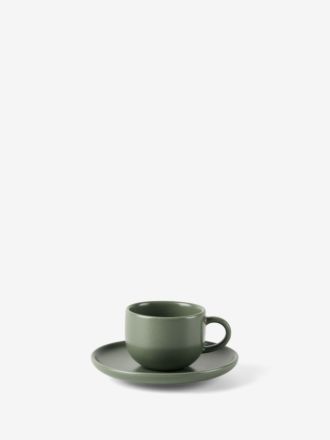 Mikkie Green Espresso Cup & Saucer
