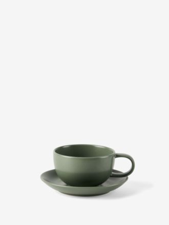 Mikkie Green Tea Cup & Saucer