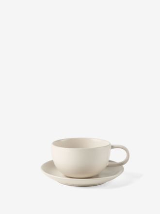 Mikkie Soft White Tea Cup & Saucer