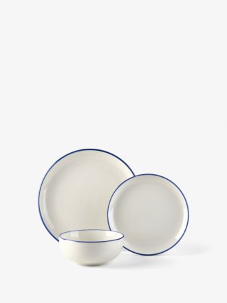 Sunnie Blue Rim 12-Piece Dinner Set