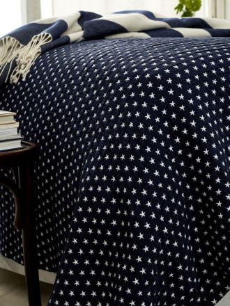 Authentic Star Navy Blanket