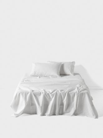1000TC Cotton Sateen White Sheet Set