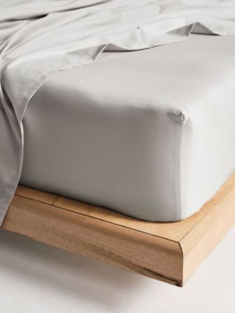 Augusta Grey Fitted Sheet 50cm