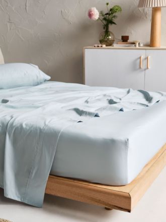 Augusta Pale Blue Flat Sheet