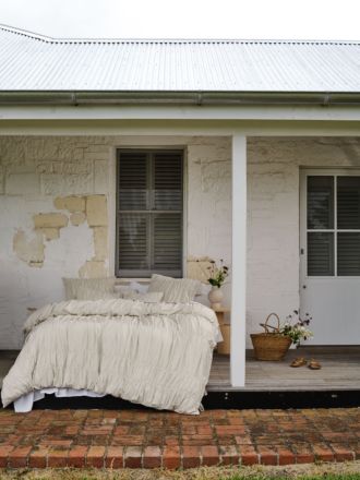 Layla Natural Quilt Cover Set