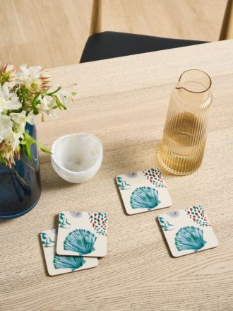 Beach Treasures 4-Piece Coaster Set