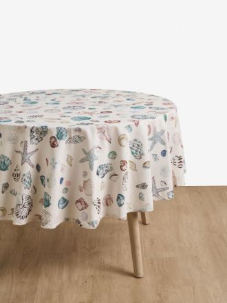 Beach Treasures Round Tablecloth