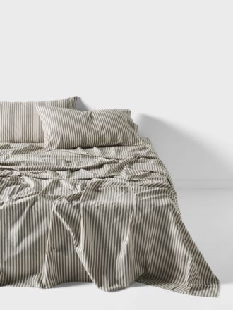 Classic Stripe Charcoal Sheet Set