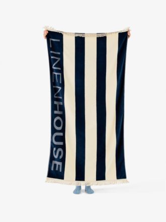 Linen House Navy Beach Towel