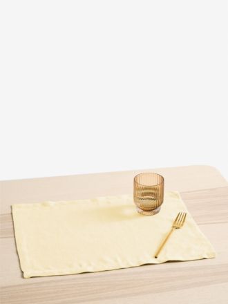 Nimes Lemon Linen Placemat