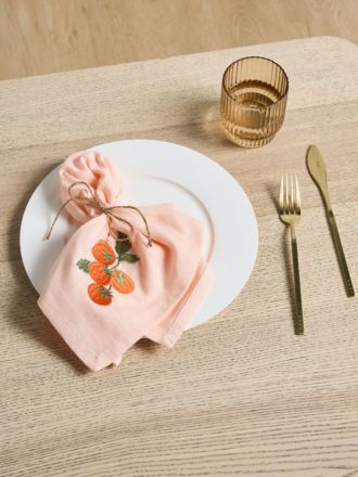 Pomodoro Embroidered 4-Piece Napkin Set
