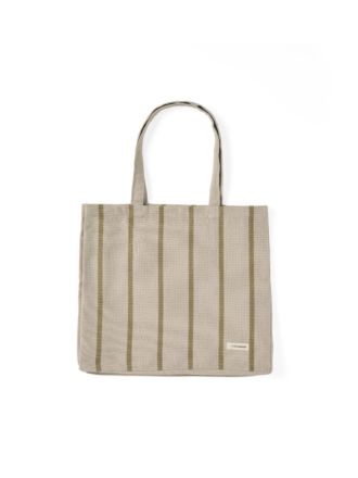 Ravi Stripe Pesto Tote Bag