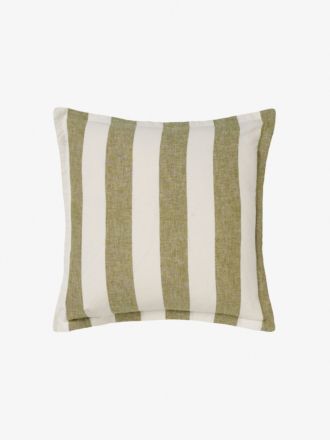 Vintage Stripe Pesto Cushion 48x48cm