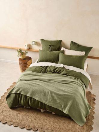 Waffle Green Blanket