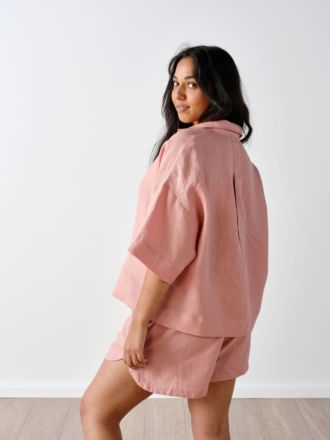 Nimes Rosette Wide-Sleeved Shirt