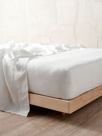 Nimes White Fitted Sheet 50cm