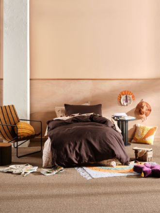 Nimes Espresso Kids Quilt Cover Set